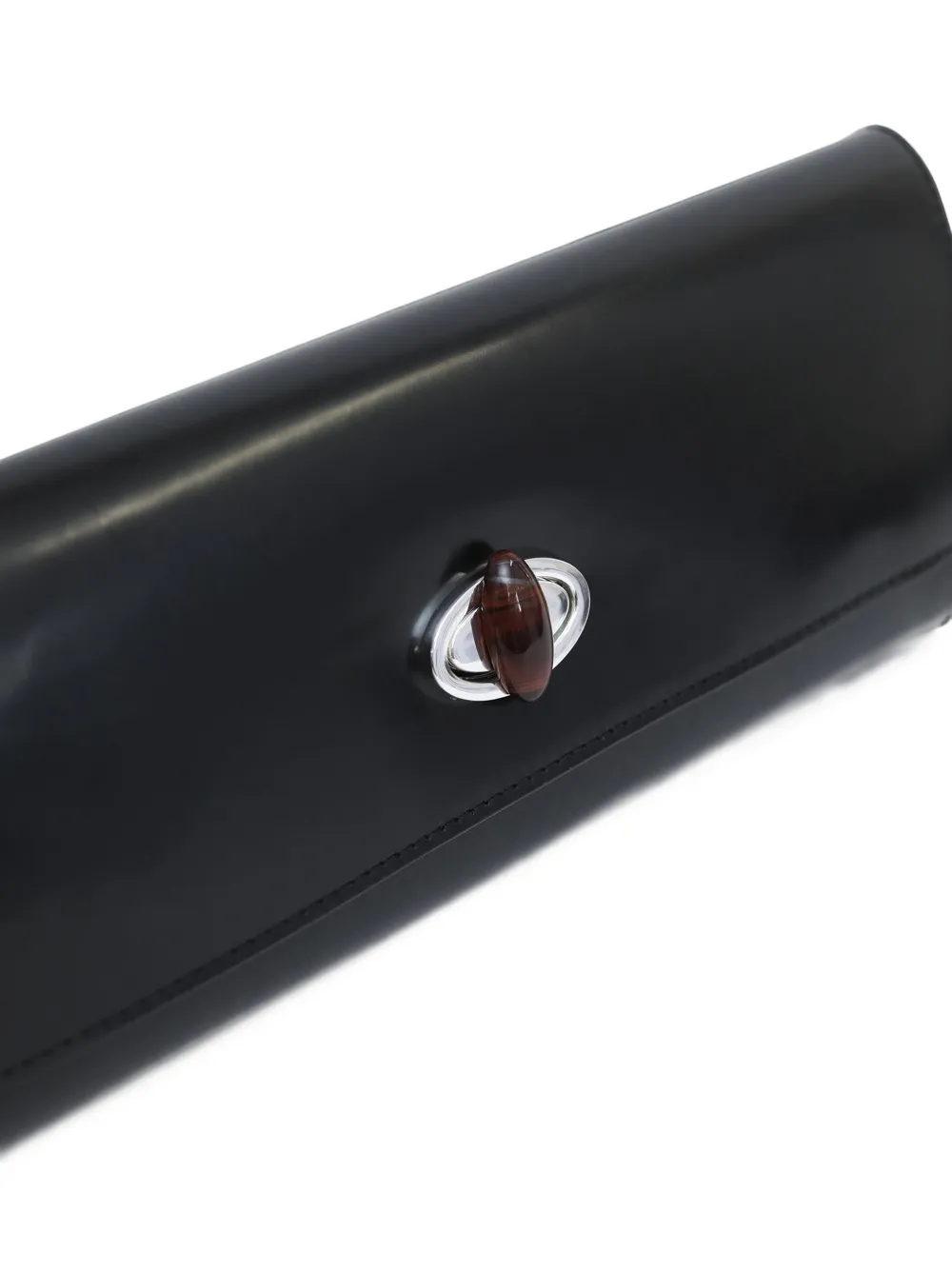 Christopher Esber Buki stone-turnlock clutch Zwart