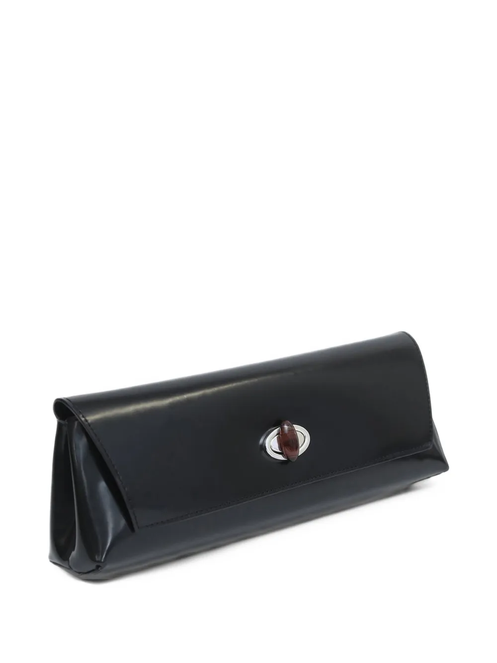 Christopher Esber Buki stone-turnlock clutch Zwart