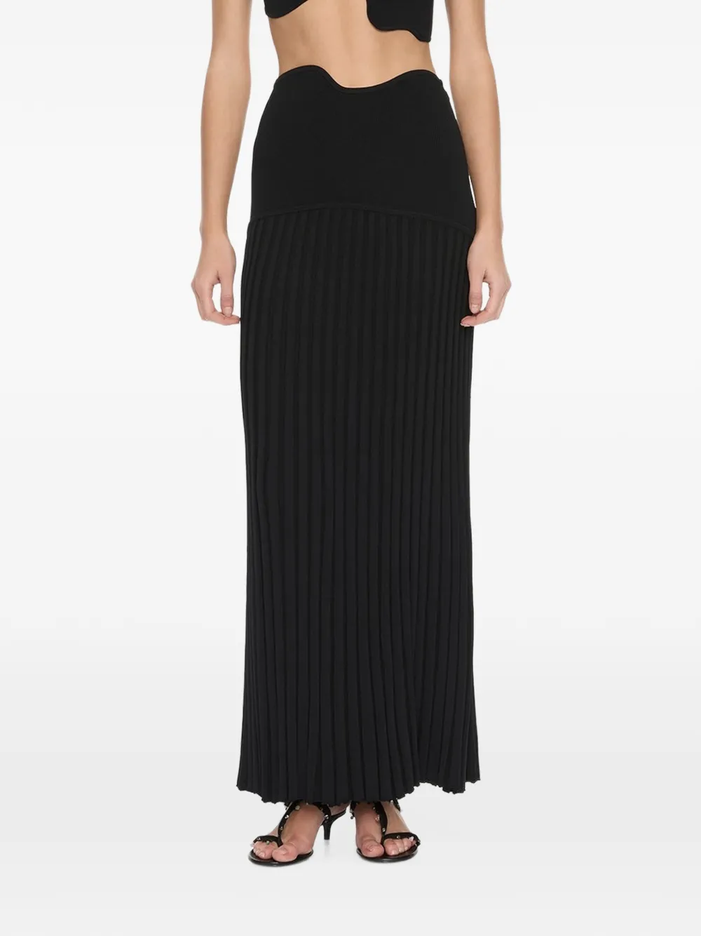 Christopher Esber Maparadita pleated maxi skirt - Black