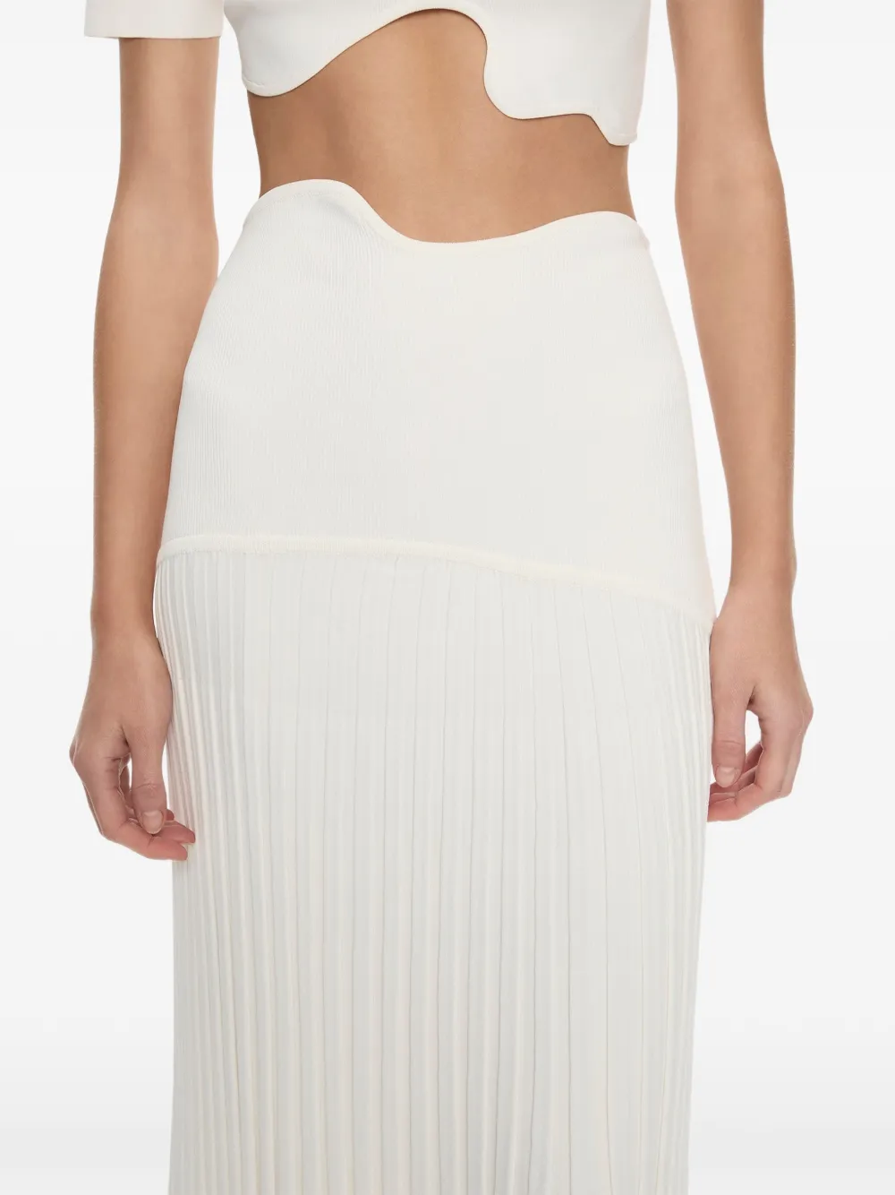 Christopher Esber Maparadita geplooide maxi-rok Wit