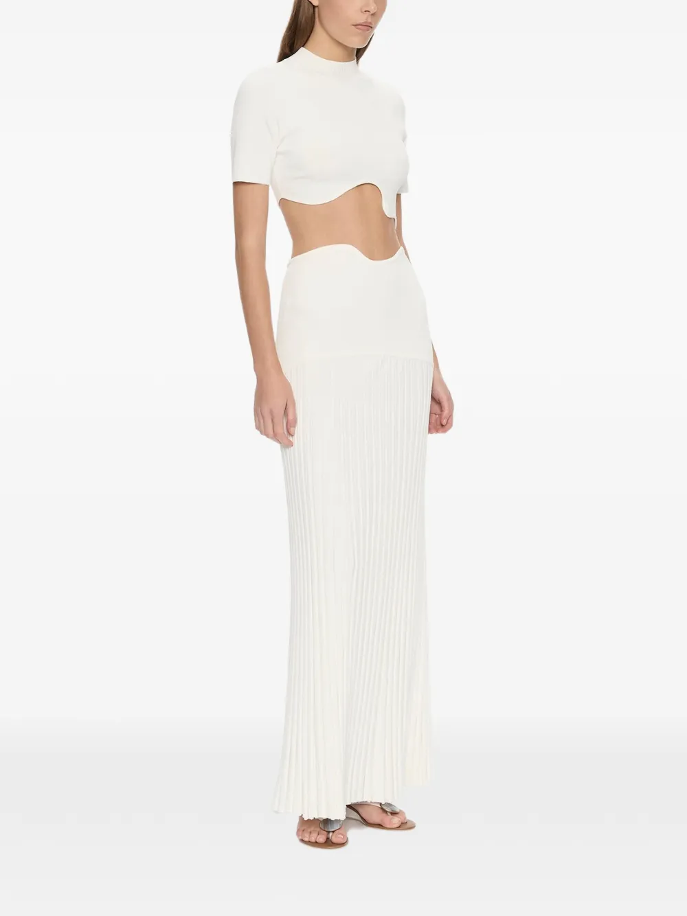 Christopher Esber Maparadita geplooide maxi-rok Wit
