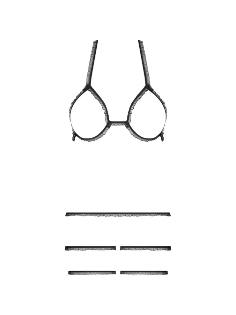 SCANDALE Trompe L’œil ruffle-trim lingerie set