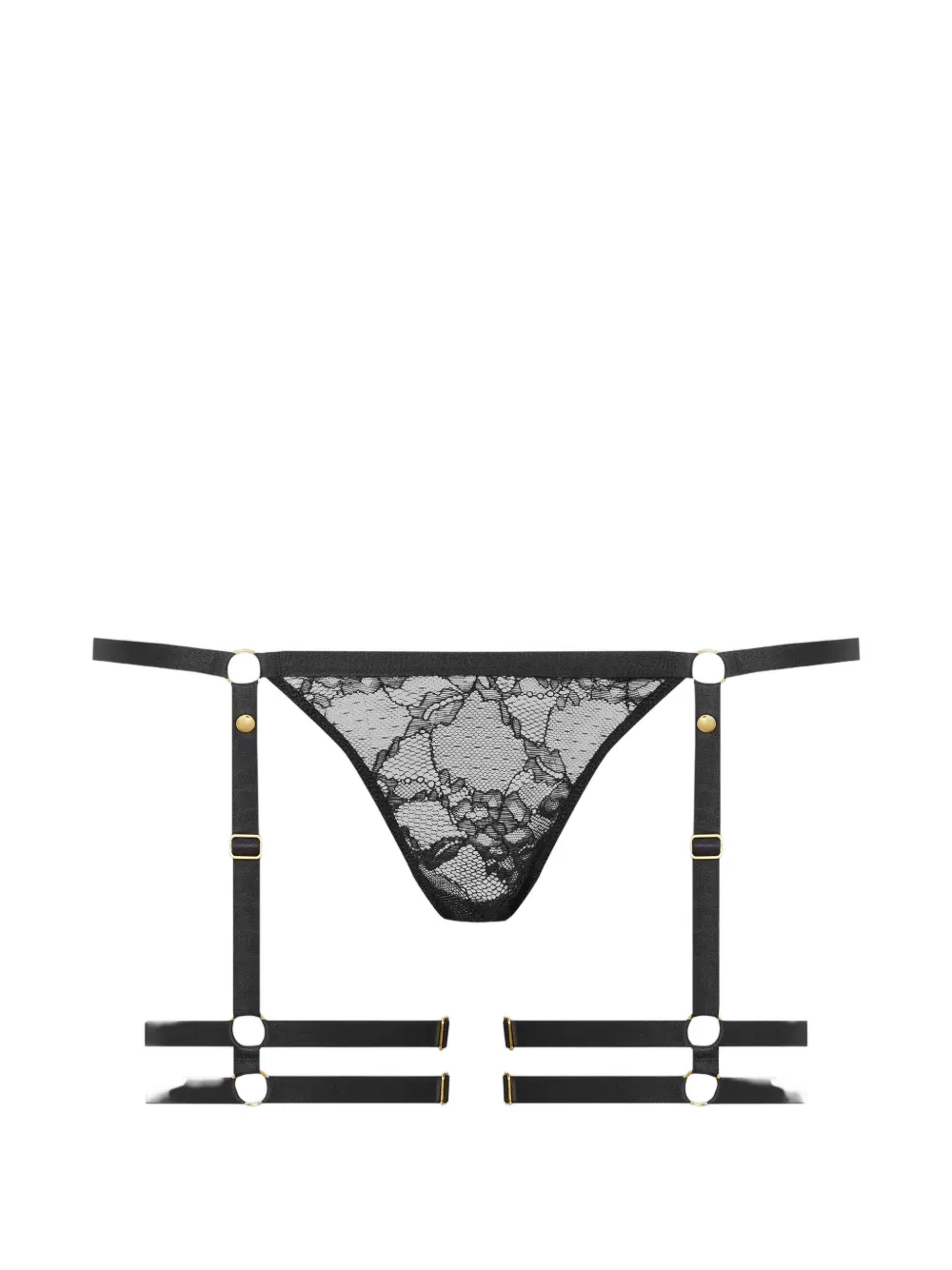SCANDALE Jeux Magnétiques lace thong - Noir SCANDALE Jeux Magnétiques lace thong - Noir