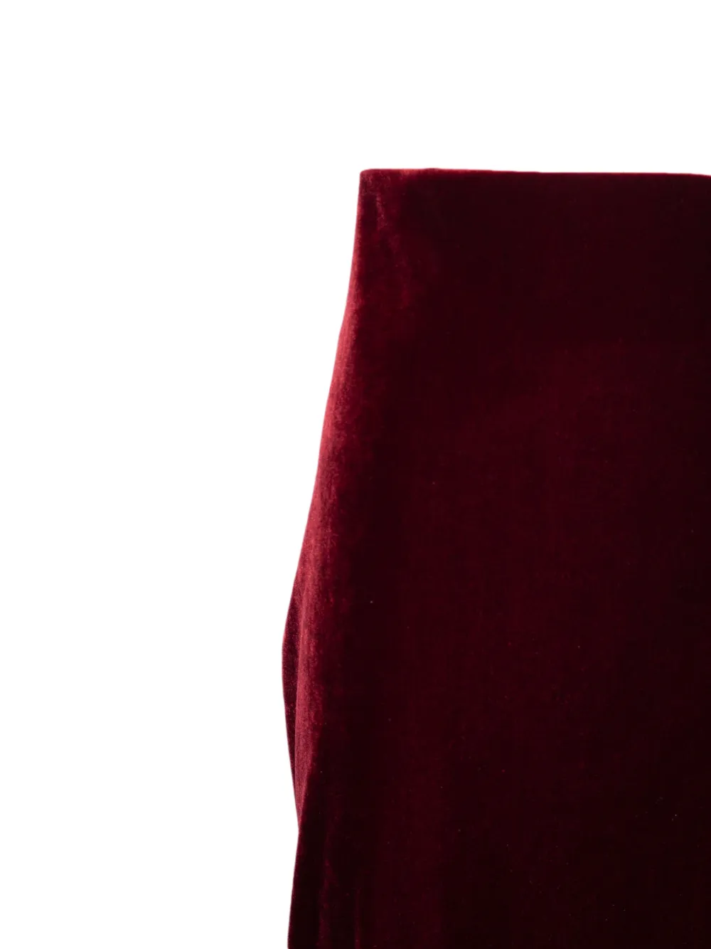 Alberta Ferretti high-waisted velvet maxi skirt Rood
