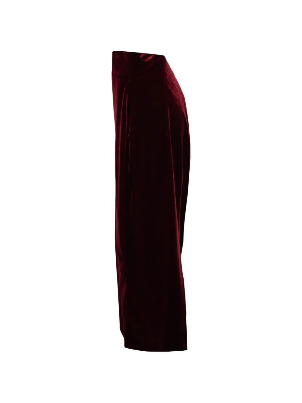 Alberta Ferretti high-waisted velvet maxi skirt Rood