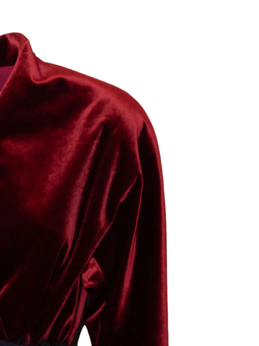 Alberta Ferretti Fluwelen jack met strikdetail Rood
