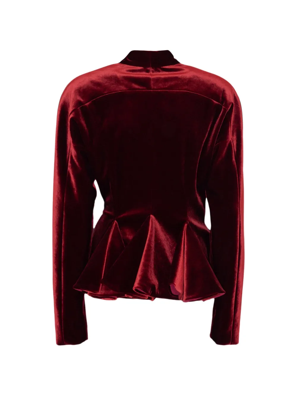 Alberta Ferretti Fluwelen jack met strikdetail Rood