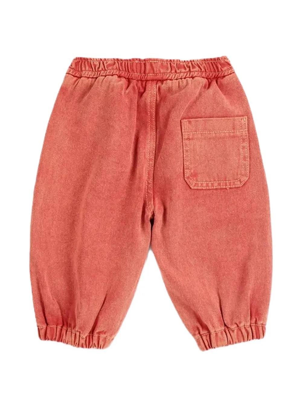 Bobo Choses elasticated logo-patch jeans Oranje