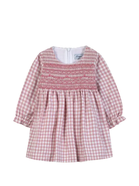 Tartine Et Chocolat vestido fruncido con motivo de cuadros gingham