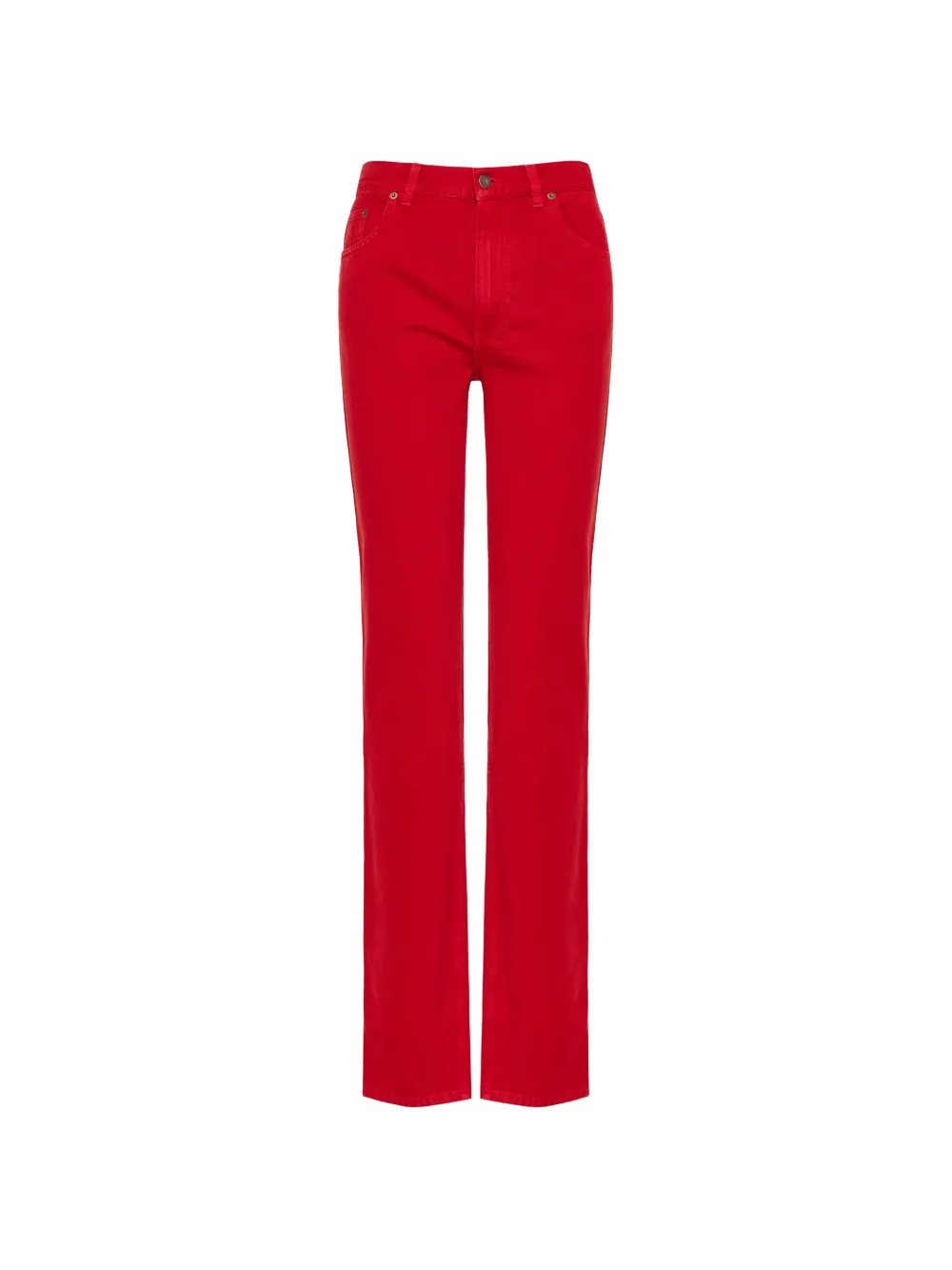 Chloé log-patch straight-leg jeans - Rosso