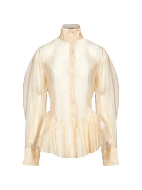 THELATEST Elaine peplum-hem balloon-sleeve blouse