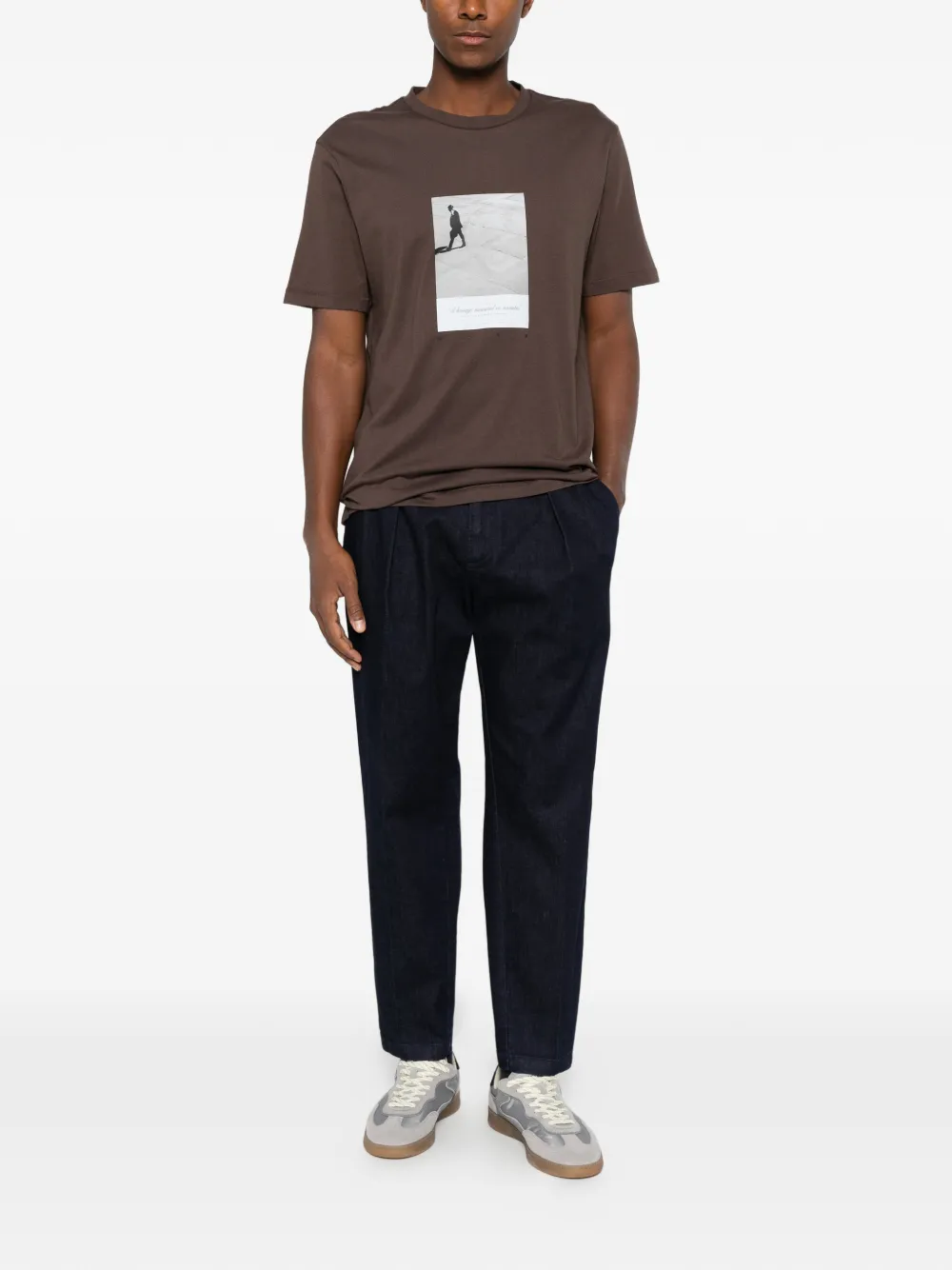 HUGO graphic-print T-shirt Bruin