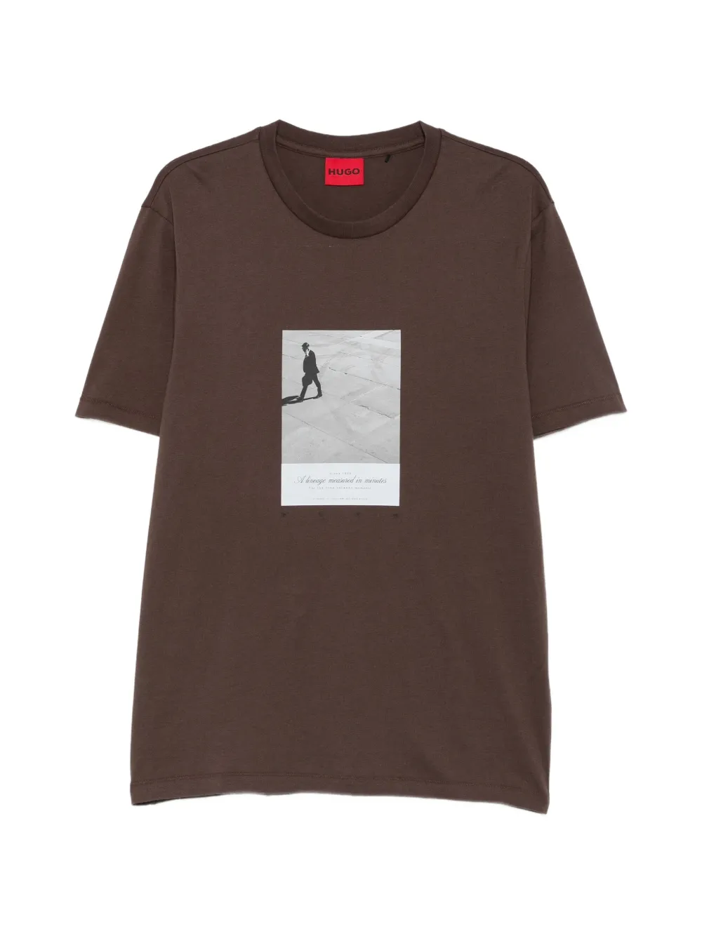 HUGO graphic-print T-shirt - Marrone