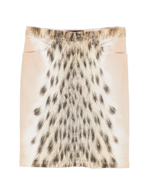 Roberto Cavalli Vintage jupe courte à imprimé animalier (années 2000)