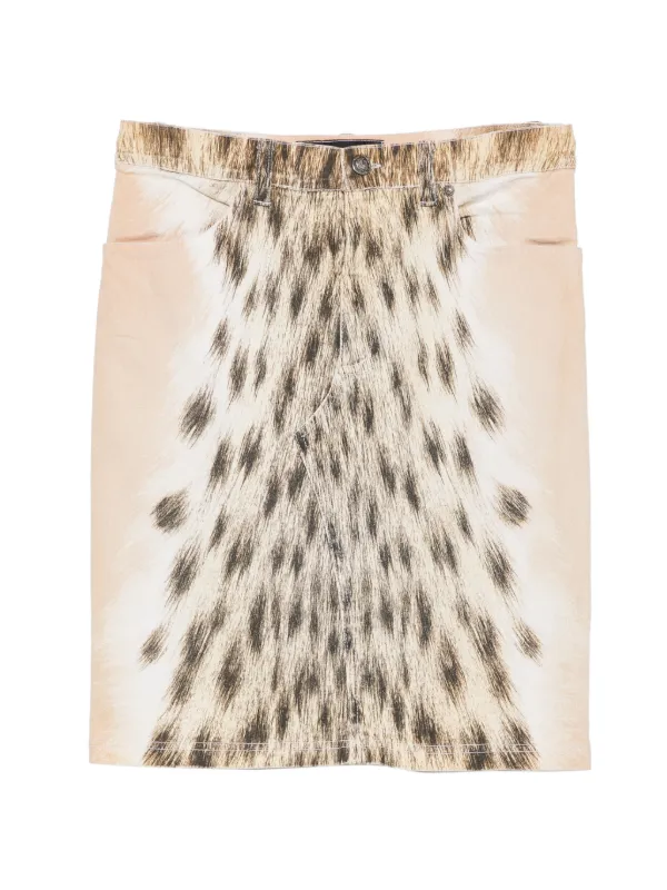 Roberto Cavalli レオパード柄 プリーツスカート Roberto Cavalli Vintage 2000s アニマルプリント ミニスカート