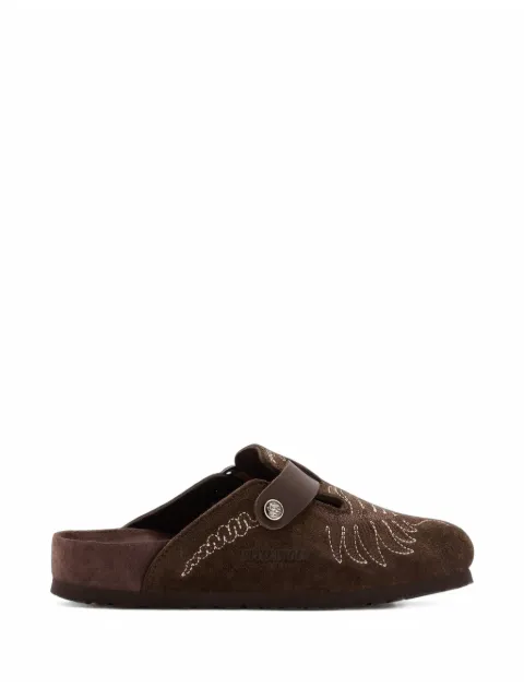 BIRKENSTOCK 1774 x ETRO Boston embroidered buckle-fastening sandals