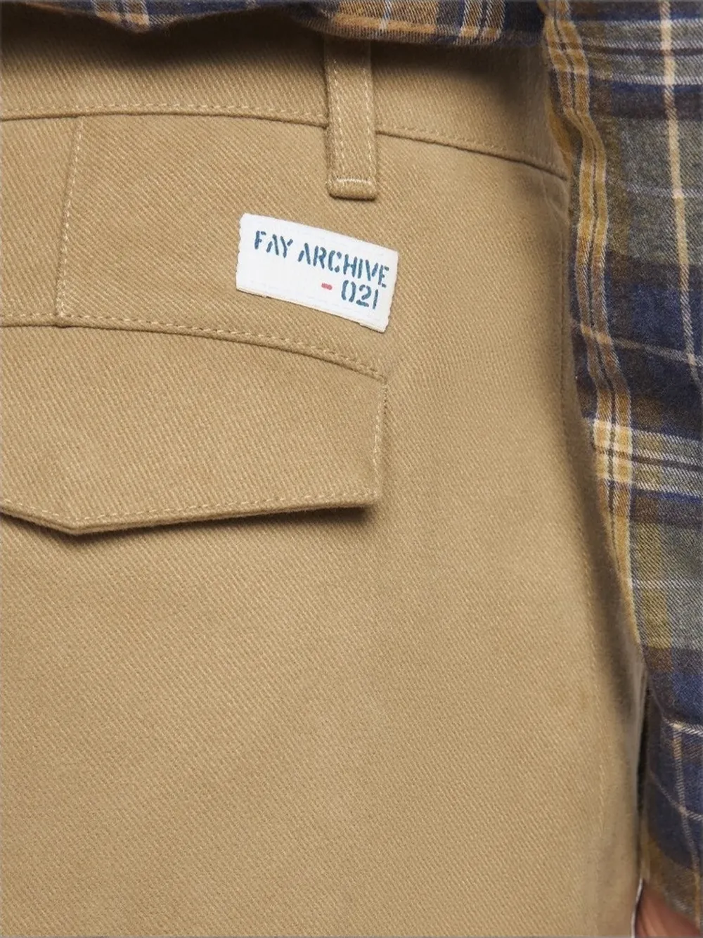 FAY ARCHIVE Cargo straight broek Beige