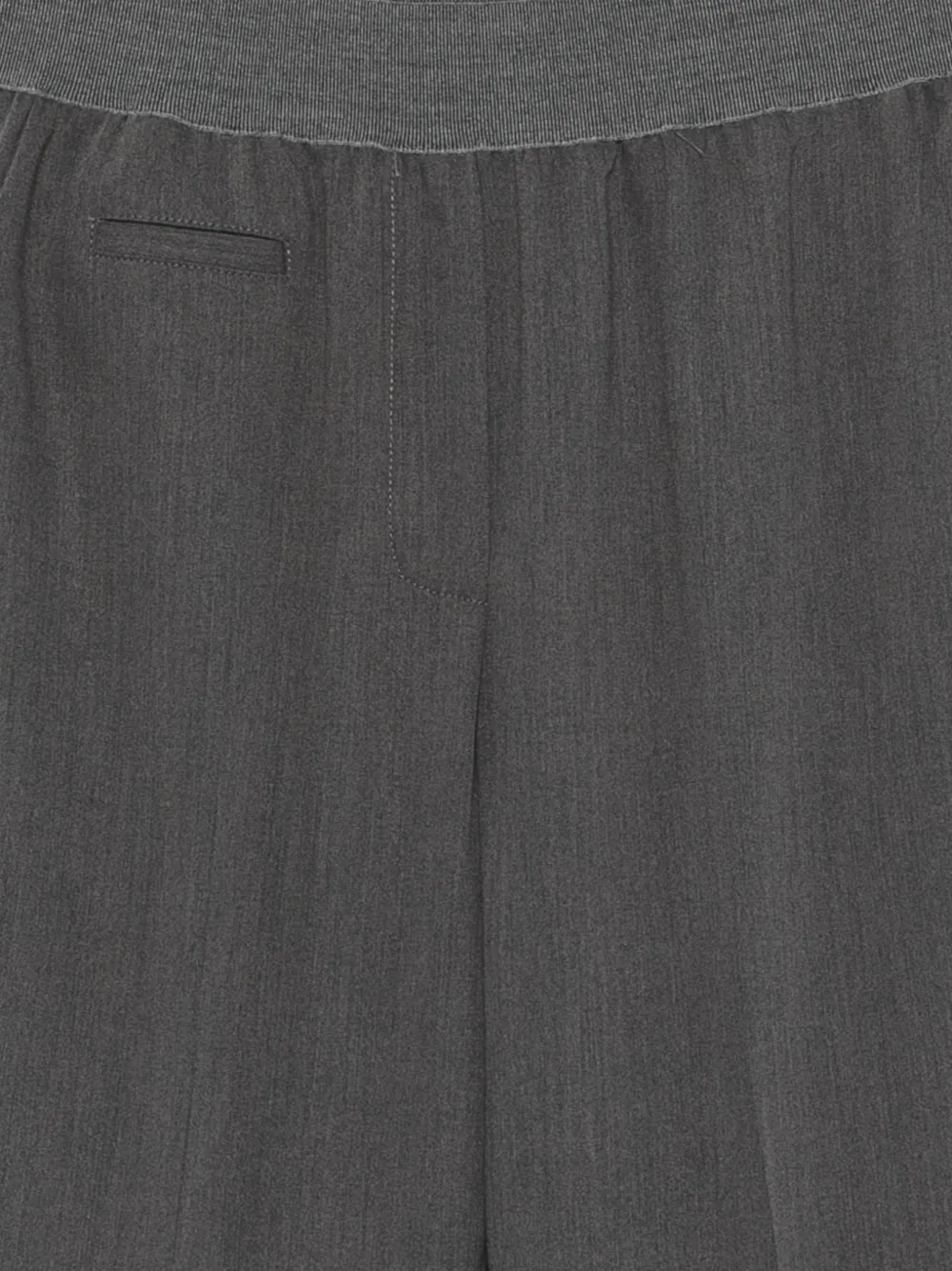 Le Tricot Perugia elasticated-waistband turn-up trousers Grijs