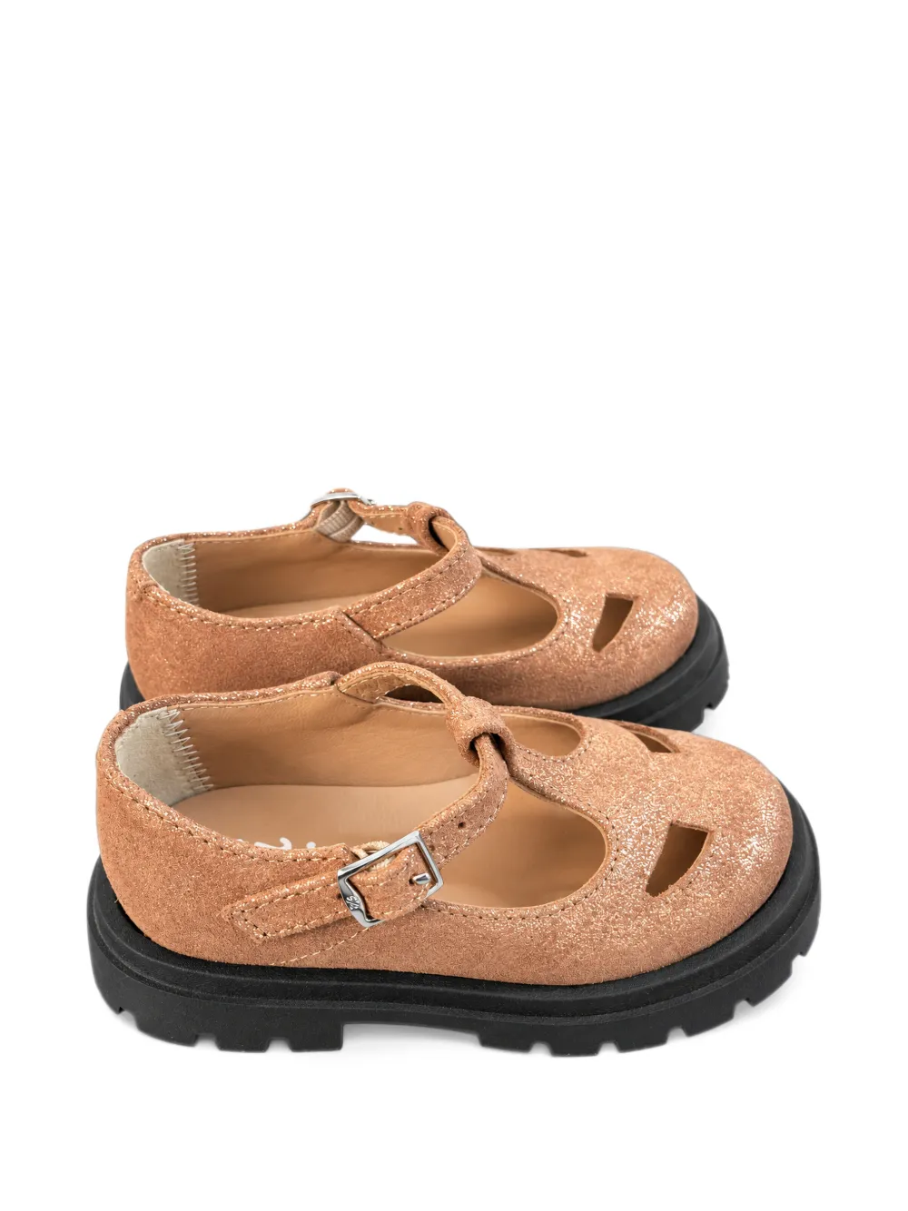 Eli1957 glitter-effect cut-out ballet flats - Toni neutri