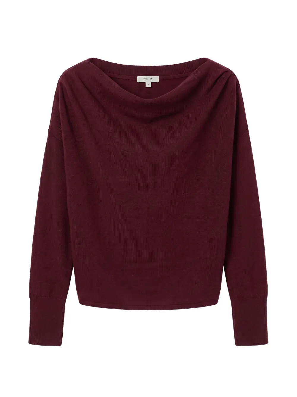 The Sei asymmetric draped sweater - Rosso