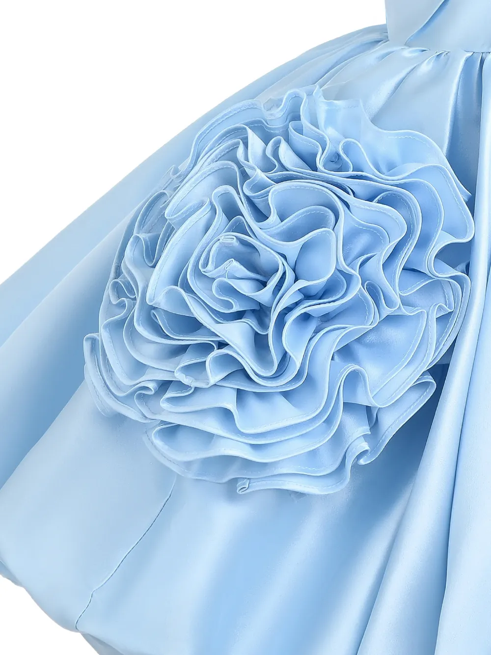 Tulleen Zorina geplooide jurk met bloemendetail Blauw