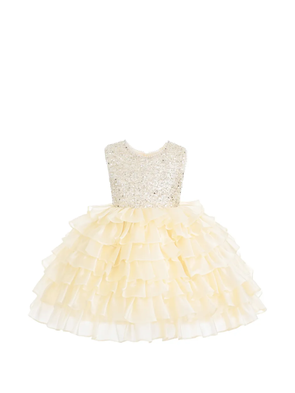 Tulleen Lucinda sequin-embellished ruffled dress - Jaune