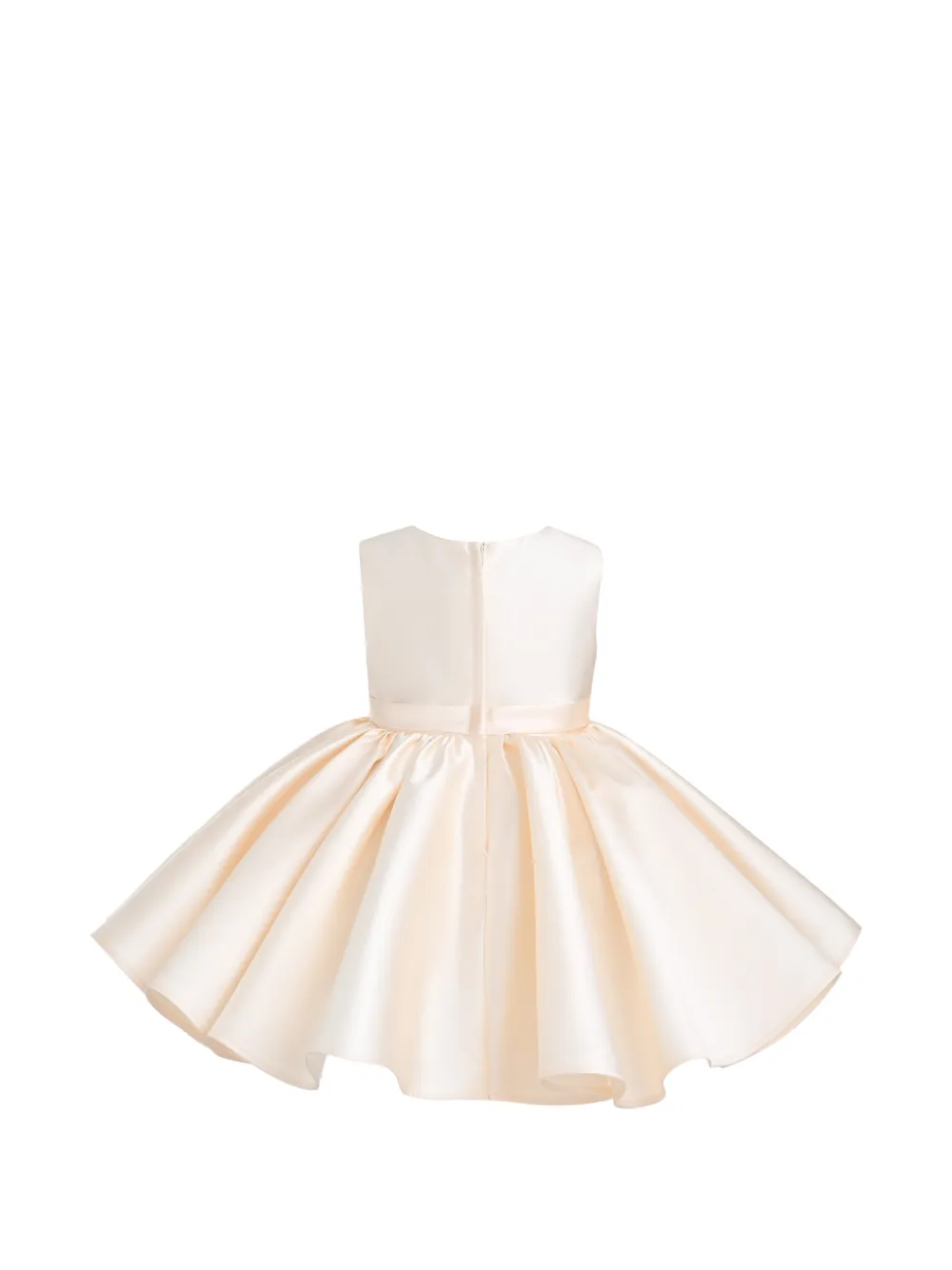 Tulleen Sabina uitlopende jurk met strikdetail Beige