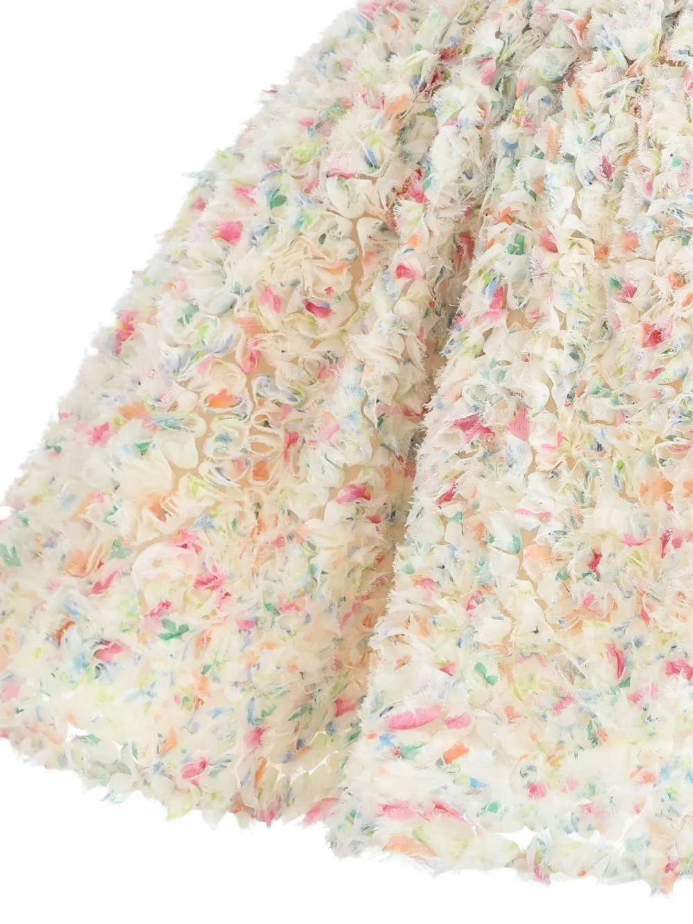 Tulleen Fiorabelle jurk met bloemblaadjes Beige