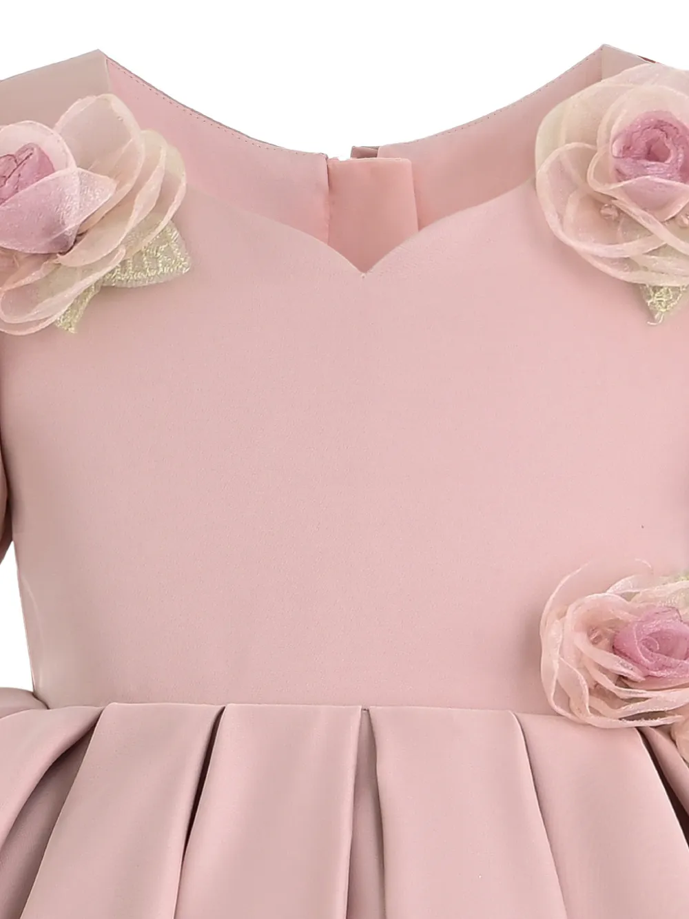 Tulleen Verena jurk met bloemapplicatie Roze