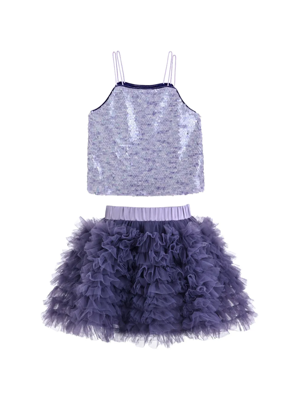 Mimi Tutu Henrietta sequin-embellished top and tulle skirt set - Violet Mimi Tutu Henrietta sequin-embellished top and tulle skirt set - Violet