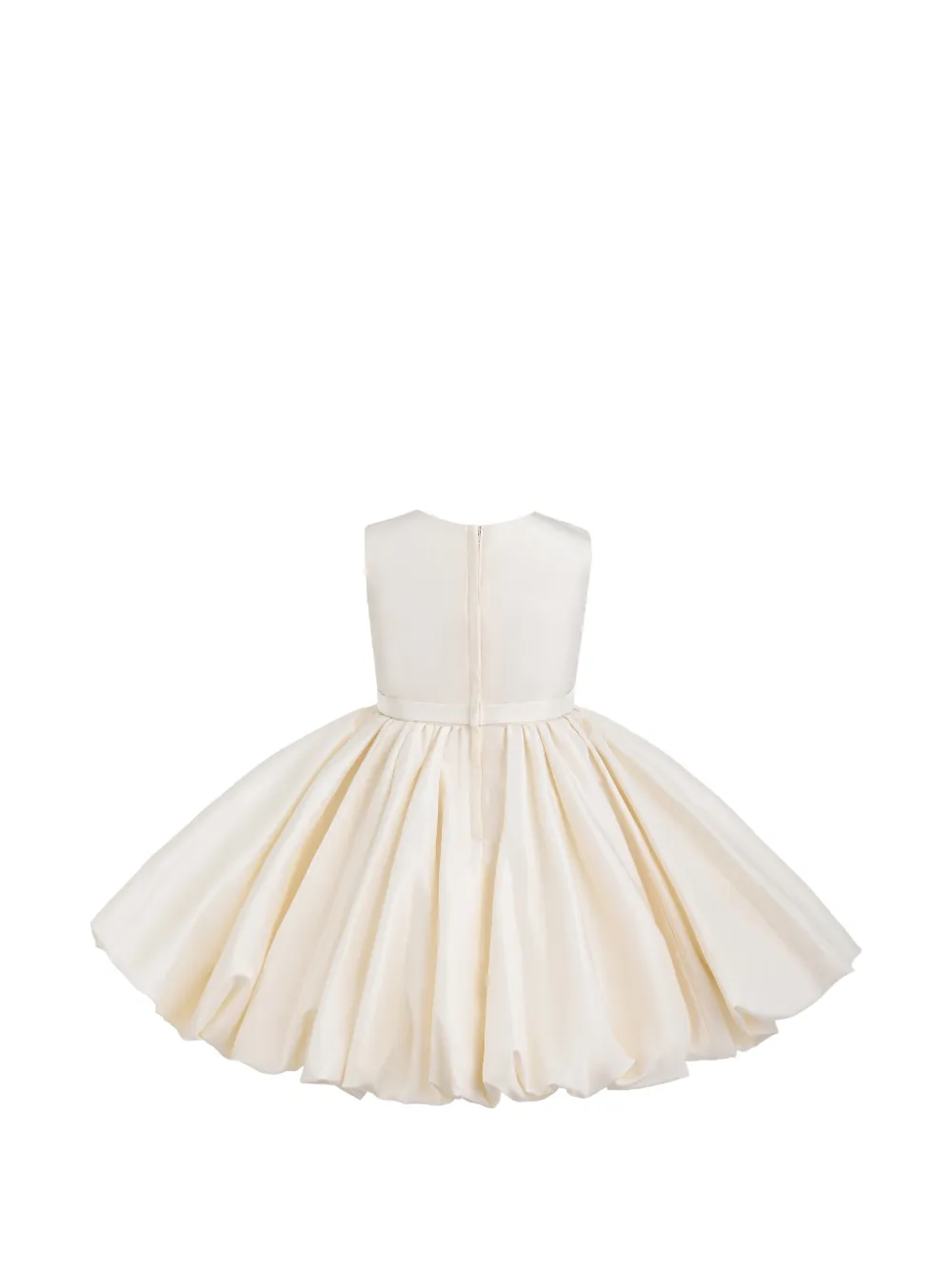 Tulleen Kalina geplooide jurk met strikdetail Beige