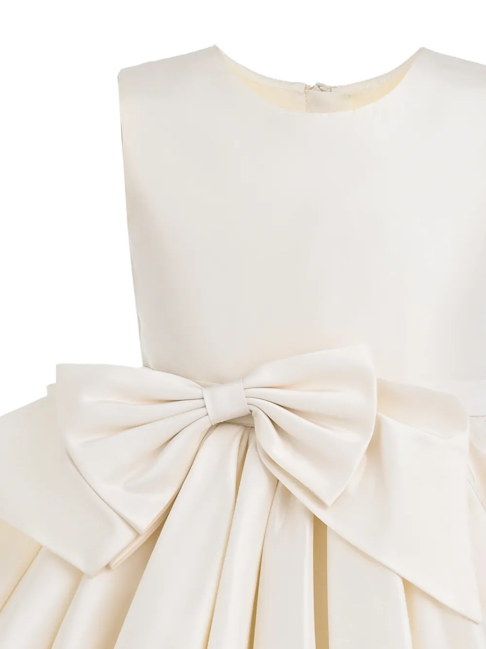 Tulleen Kalina geplooide jurk met strikdetail Beige