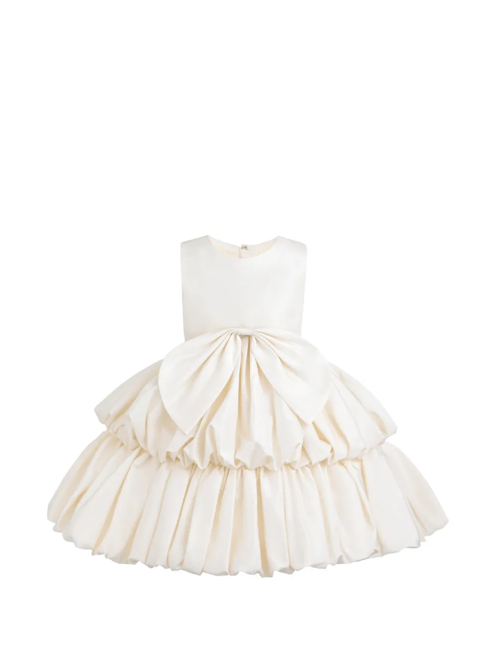 Tulleen Marina satin tiered dress - Blanc