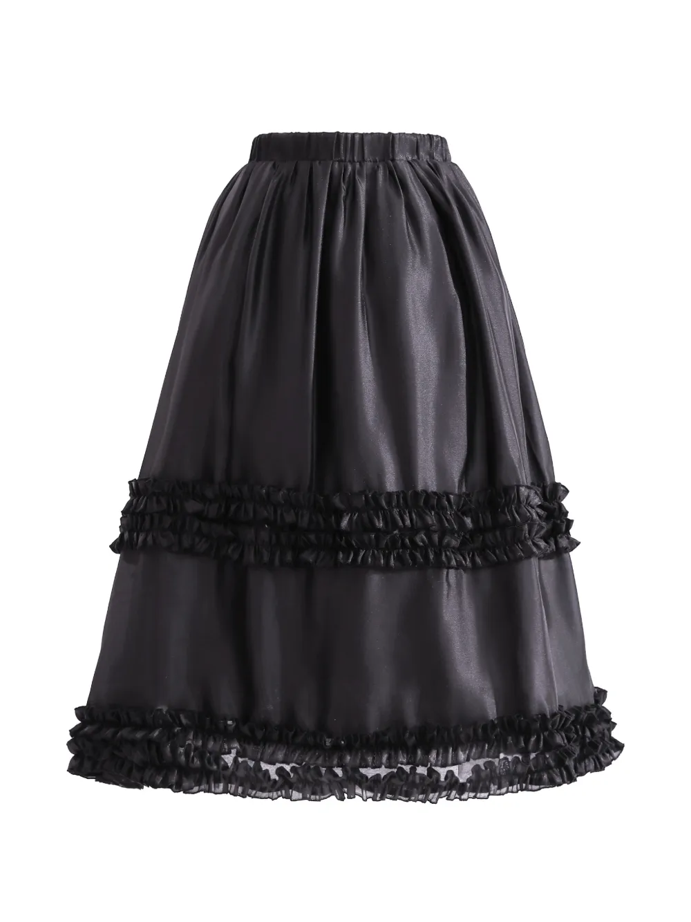 Tulleen Calista rok en blouse met ruches Zwart