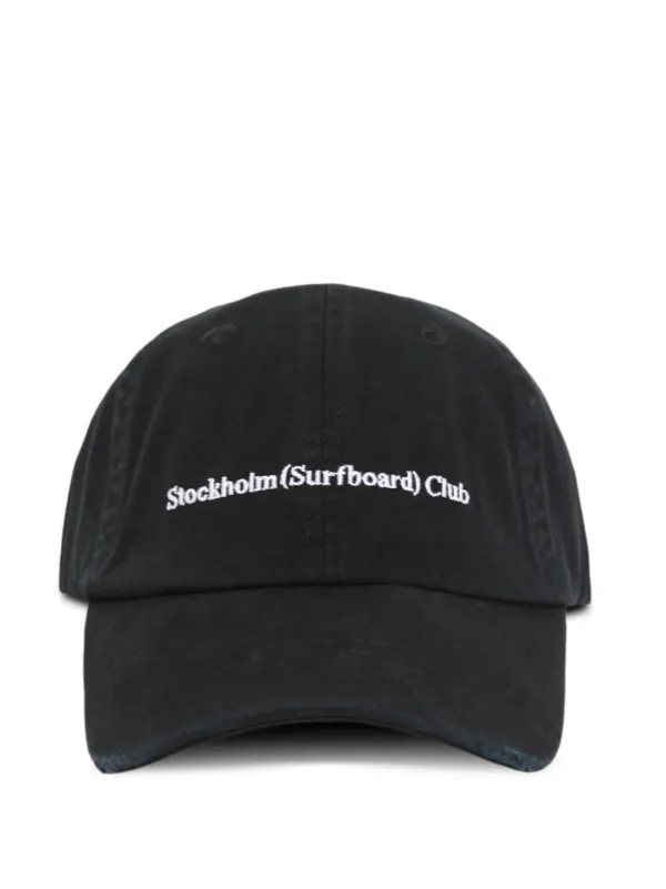 Stockholm Surfboard Club logo-embroidered Distressed Baseball Cap