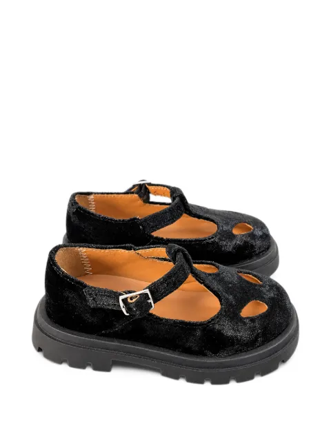 Eli1957 T-bar velvet ballet flats