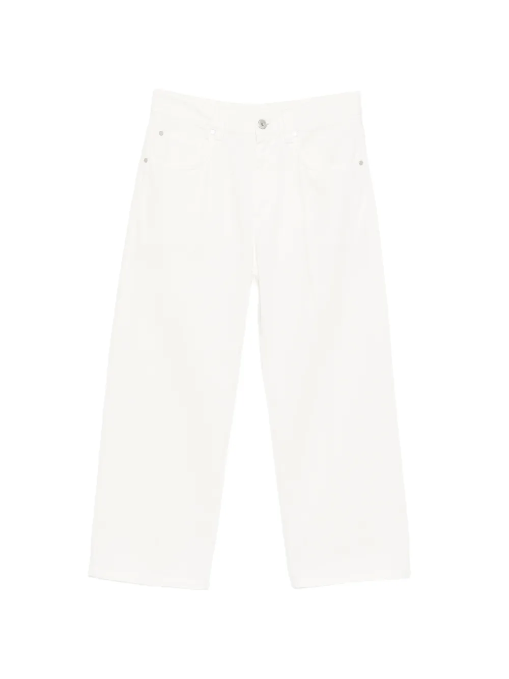 Brunello Cucinelli cottton cropped jeans - Bianco