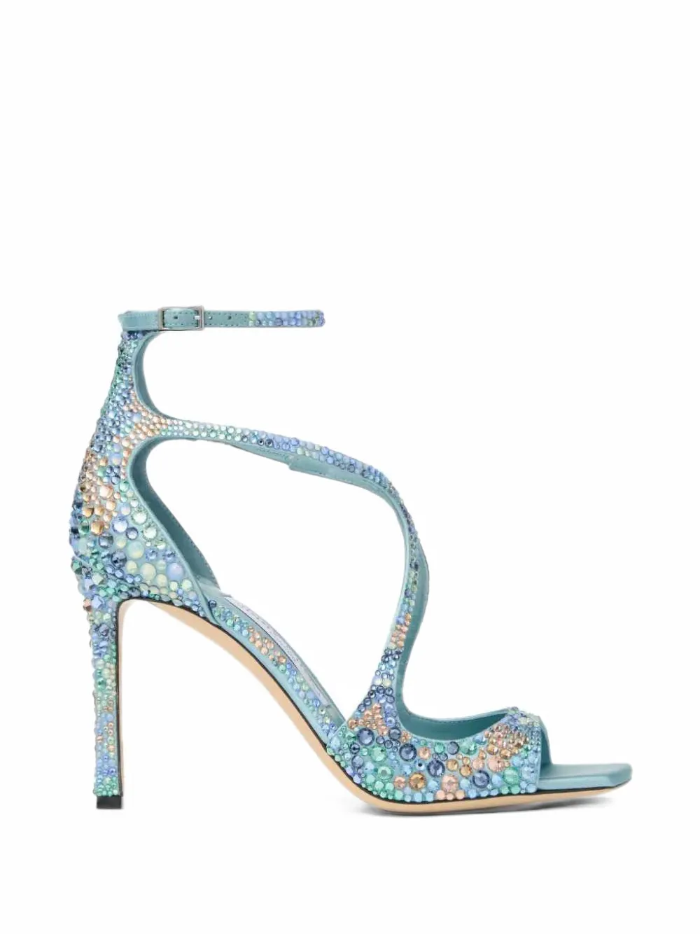 Jimmy Choo Azia 95 crystal-embellished sandals - Blu