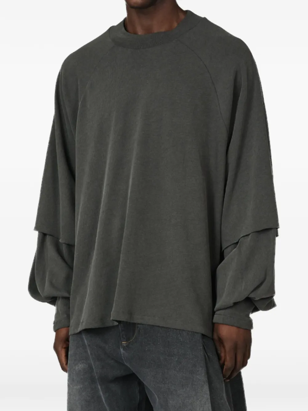 Seventh T-shirt met gelaagde raglanmouwen Grijs