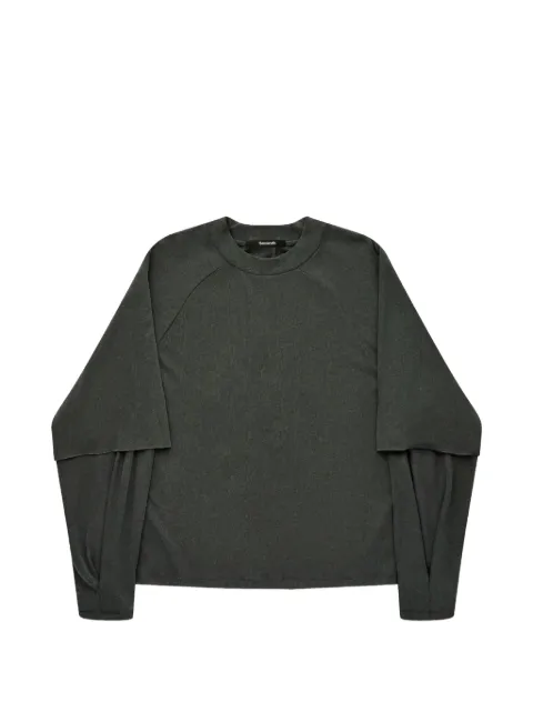 Seventh layered raglan-sleeve T-shirt