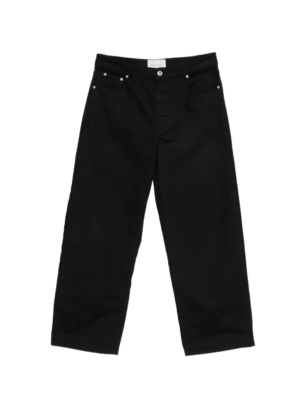 AMI Paris logo-patch wide-leg jeans Zwart