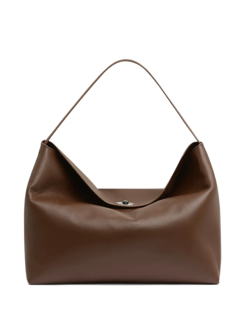 Christopher Esber Turnlock Grande leather shoulder bag - Brown