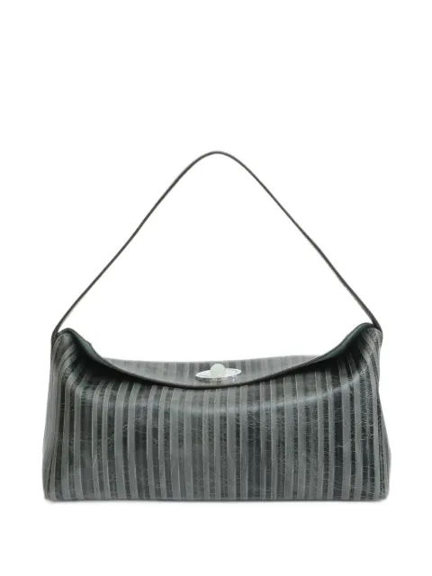 Christopher Esber Doba quartz-turnlock striped-leather tote bag