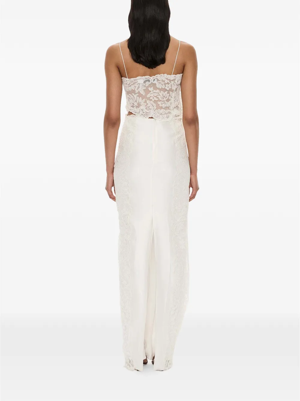 Christopher Esber Reverie floating lace cami tank top Wit