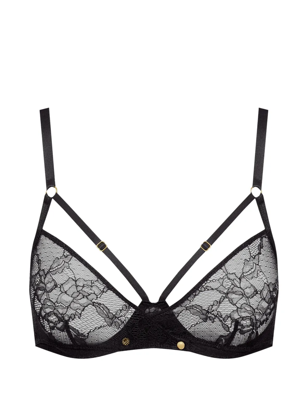 SCANDALE Jeux Magnétiques lace-detail balconette bra - Schwarz