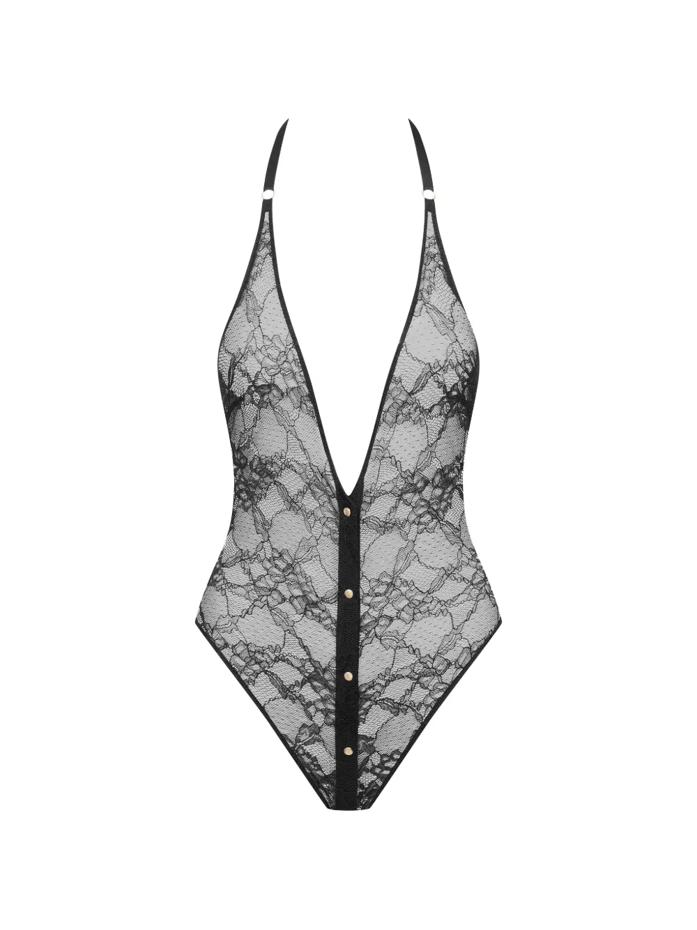 SCANDALE Jeux Magnétiques lace-detail body - Noir SCANDALE Jeux Magnétiques lace-detail body - Noir