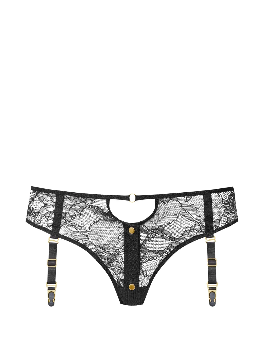 SCANDALE Jeux Magnétiques floral-lace briefs - Nero
