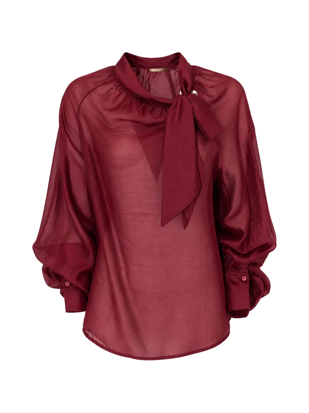PHO FIRENZE pussy-bow blouson-sleeve blouse