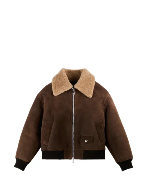 Hogan bomber jacket in waxed shearling