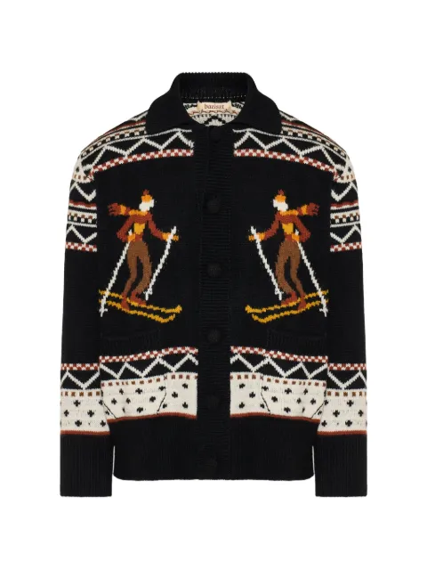 Baziszt Megeve intarsia-knit cashmere cardigan